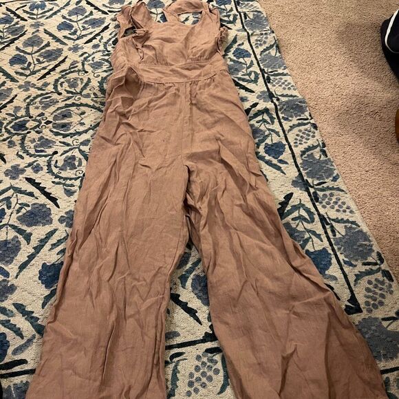 Farrow linen blend jumpsuit small - Picture 1 of 10